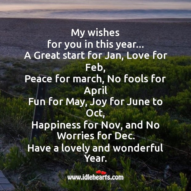 Have a lovely and wonderful year Happy New Year Messages Image
