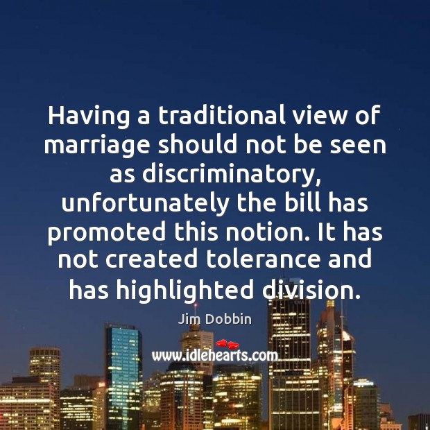 Having a traditional view of marriage should not be seen as discriminatory, Image