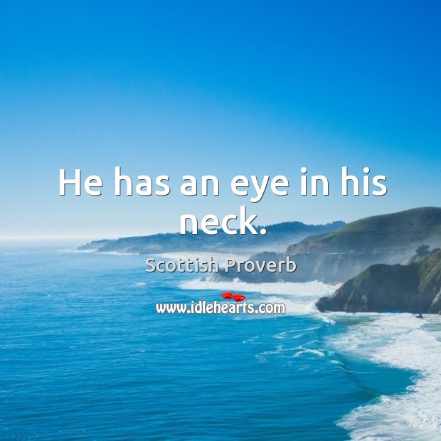 He has an eye in his neck. Image