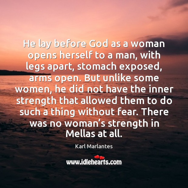 He lay before God as a woman opens herself to a man, Image