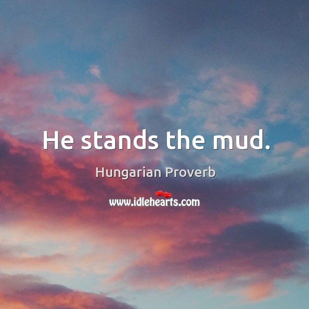 He stands the mud. Image