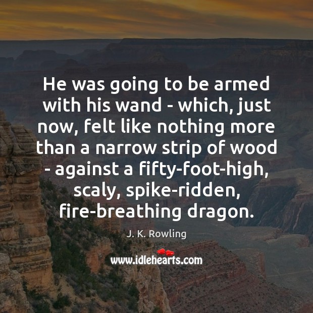 He was going to be armed with his wand – which, just Image