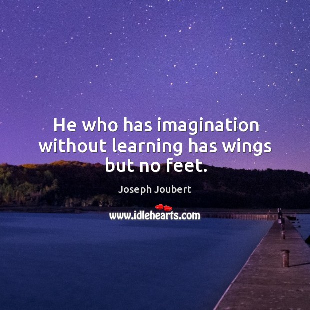 He who has imagination without learning has wings but no feet. Image