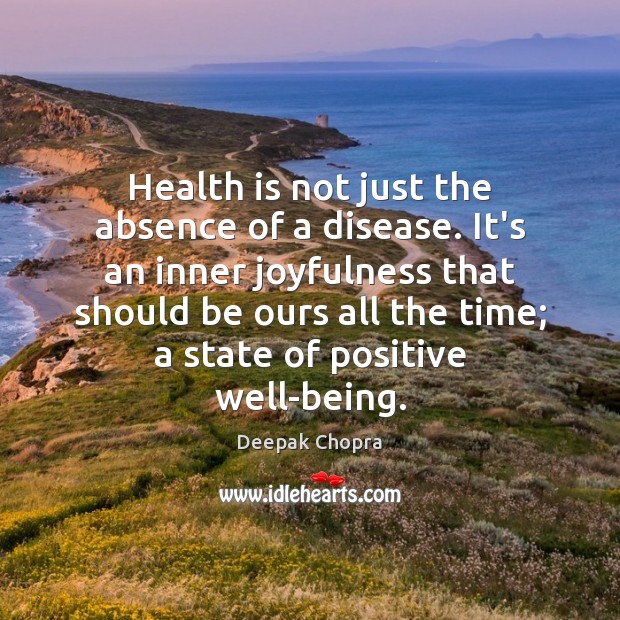 Health is not just the absence of a disease. It’s an inner Image