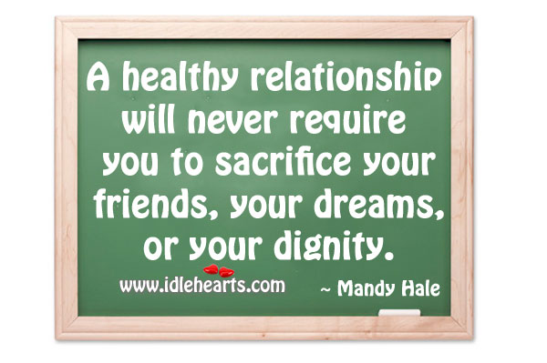 A healthy relationship Mandy Hale Picture Quote