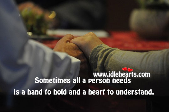 All a person needs is Heart Touching Quotes Image