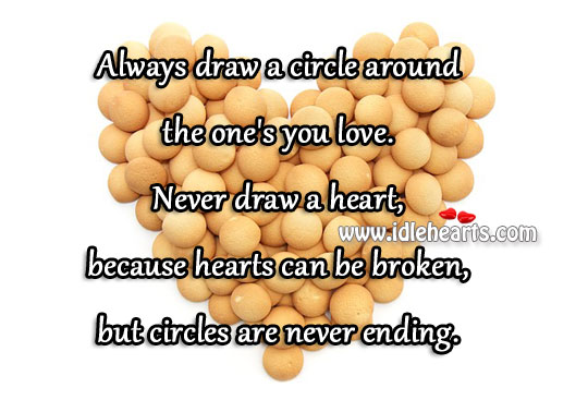 Always draw a circle around the one’s you love. Image