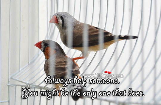 Always help someone. Advice Quotes Image