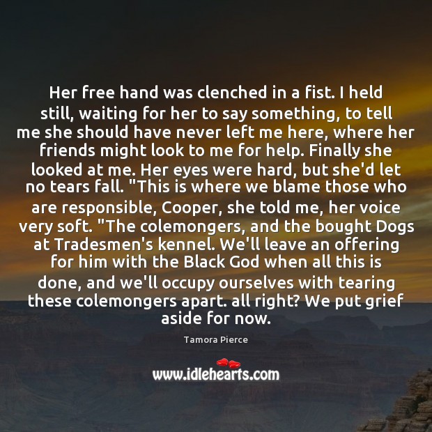 Her free hand was clenched in a fist. I held still, waiting Image