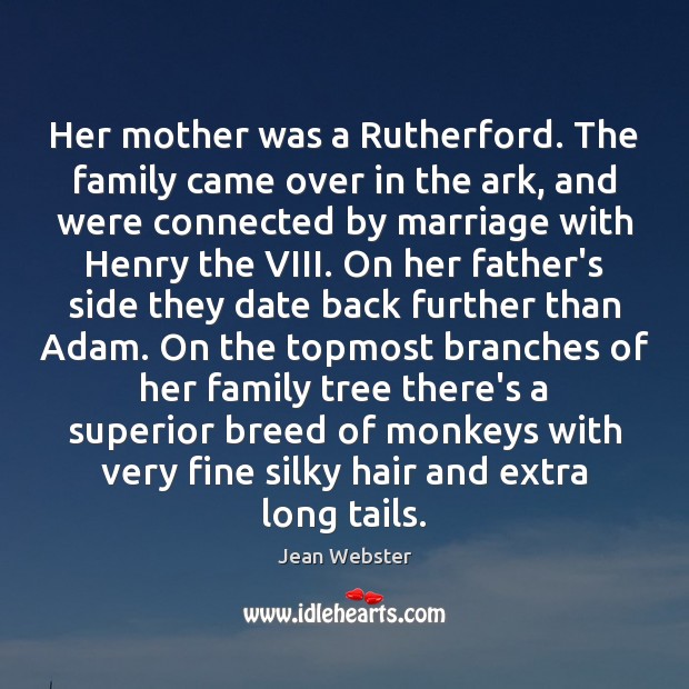 Her mother was a Rutherford. The family came over in the ark, Image