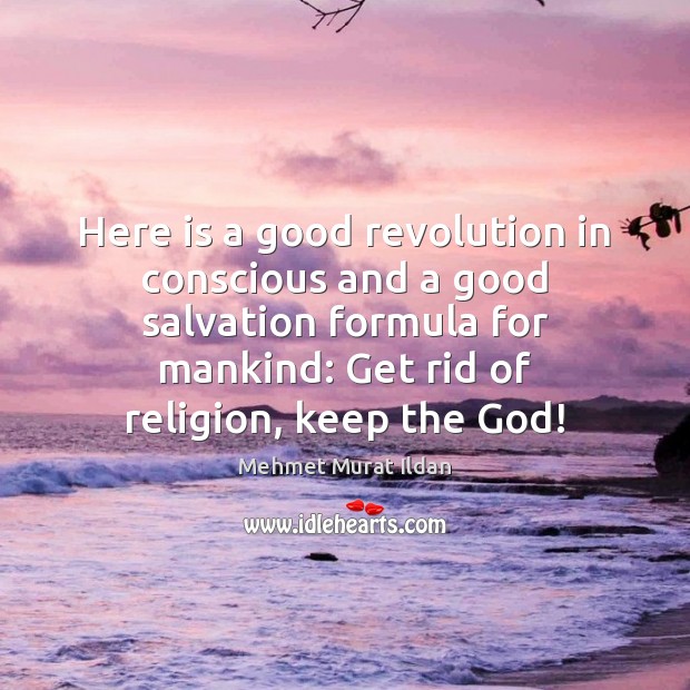 Here is a good revolution in conscious and a good salvation formula Mehmet Murat Ildan Picture Quote