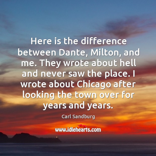 Here is the difference between dante, milton, and me. Image