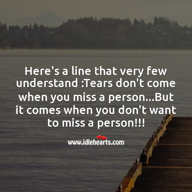 Here’s a line that very few understand Missing You Messages Image