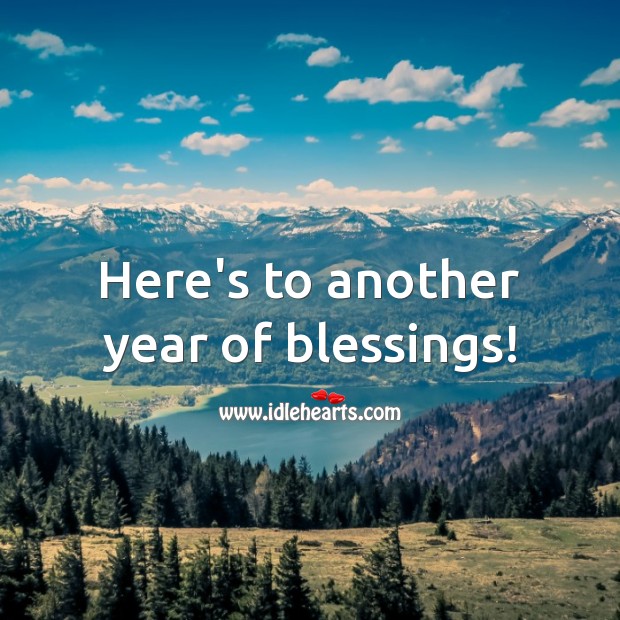 Here’s to another year of blessings! Religious Birthday Messages Image