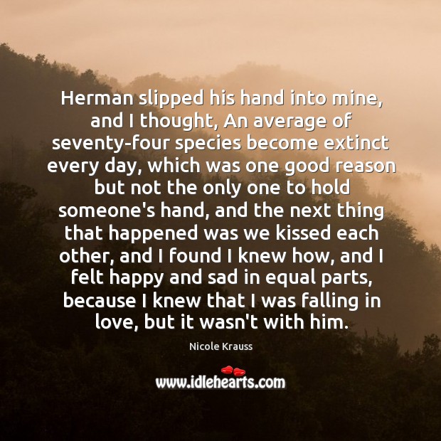 Herman slipped his hand into mine, and I thought, An average of Image