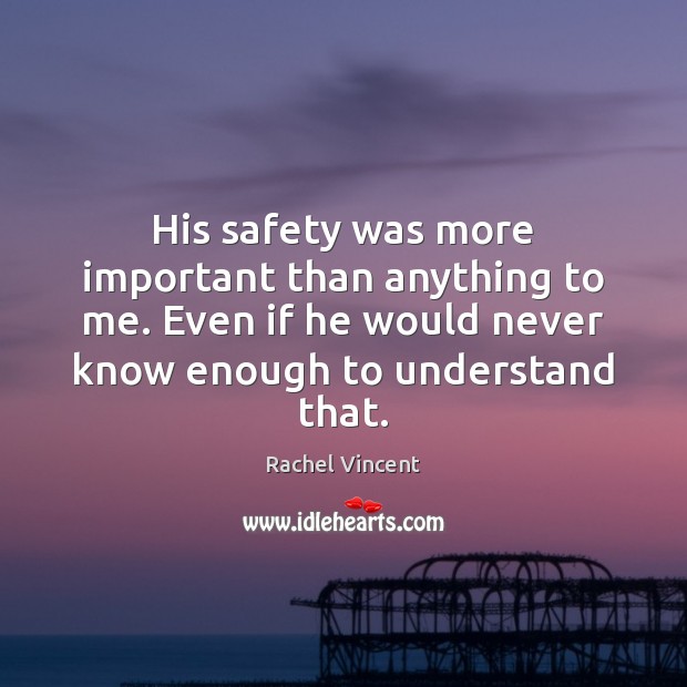 His safety was more important than anything to me. Even if he Image