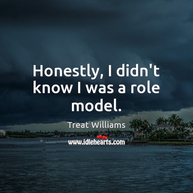 Honestly, I didn’t know I was a role model. Treat Williams Picture Quote