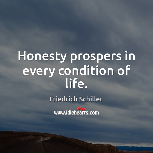 Honesty prospers in every condition of life. Image
