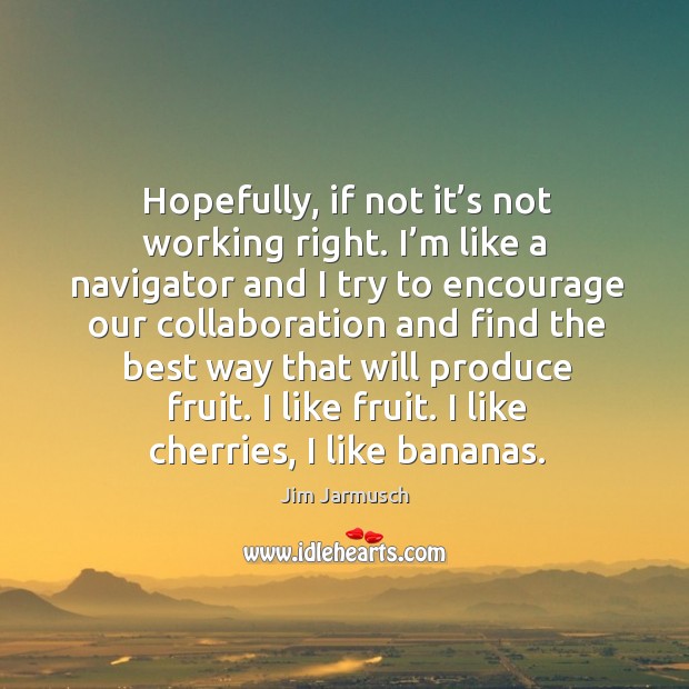 Hopefully, if not it’s not working right. Jim Jarmusch Picture Quote