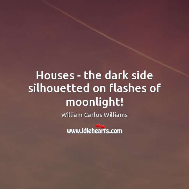 Houses – the dark side silhouetted on flashes of moonlight! Image