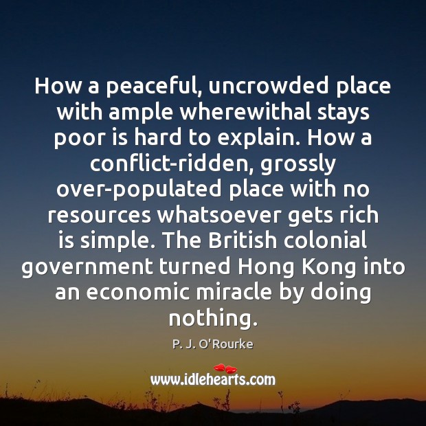 How a peaceful, uncrowded place with ample wherewithal stays poor is hard Image
