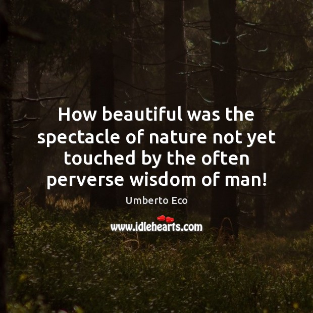 How beautiful was the spectacle of nature not yet touched by the Wisdom Quotes Image
