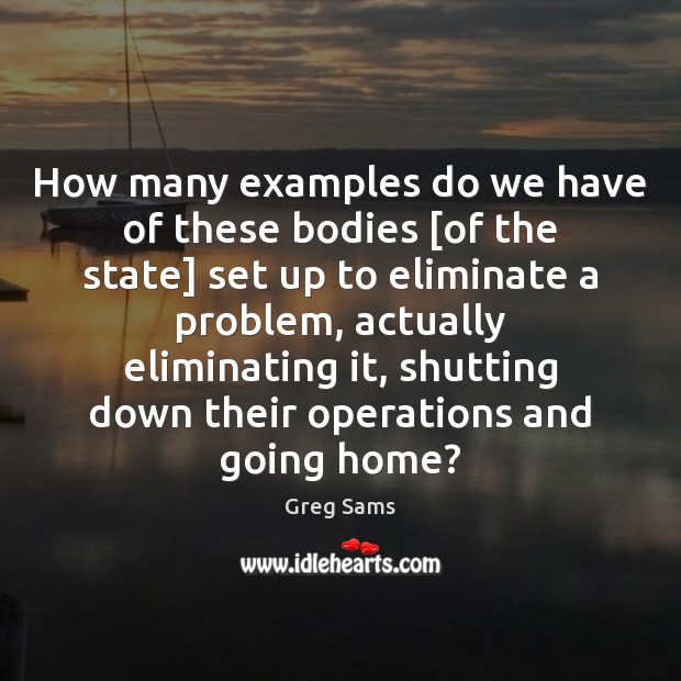 How many examples do we have of these bodies [of the state] Image