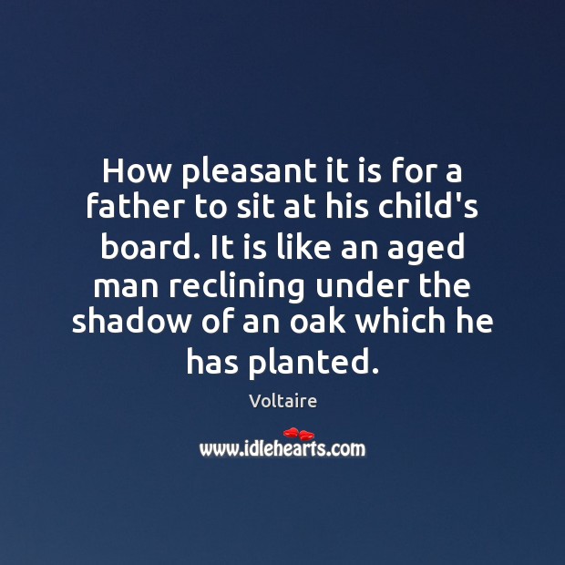 How pleasant it is for a father to sit at his child’s Image