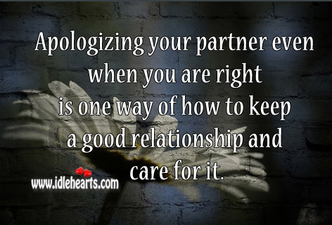 Apologizing your partner even when you are right Image