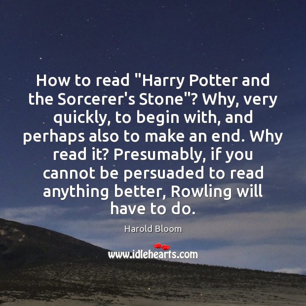 How to read “Harry Potter and the Sorcerer’s Stone”? Why, very quickly, Image