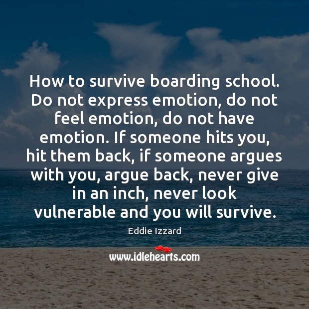 How to survive boarding school. Do not express emotion, do not feel Image