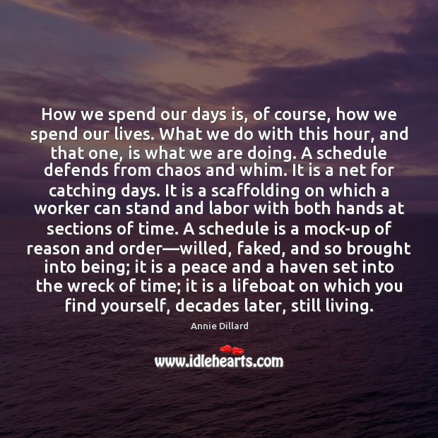 How we spend our days is, of course, how we spend our Annie Dillard Picture Quote