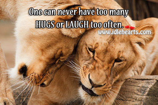 Too many hugs or laugh too often. Image