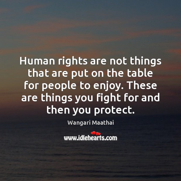 Human rights are not things that are put on the table for Image