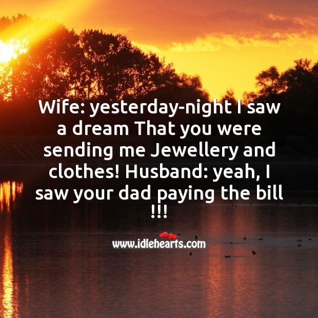Husband and wife joke Funny Messages Image