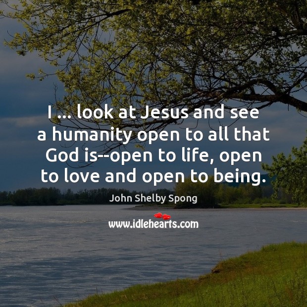I … look at Jesus and see a humanity open to all that Image