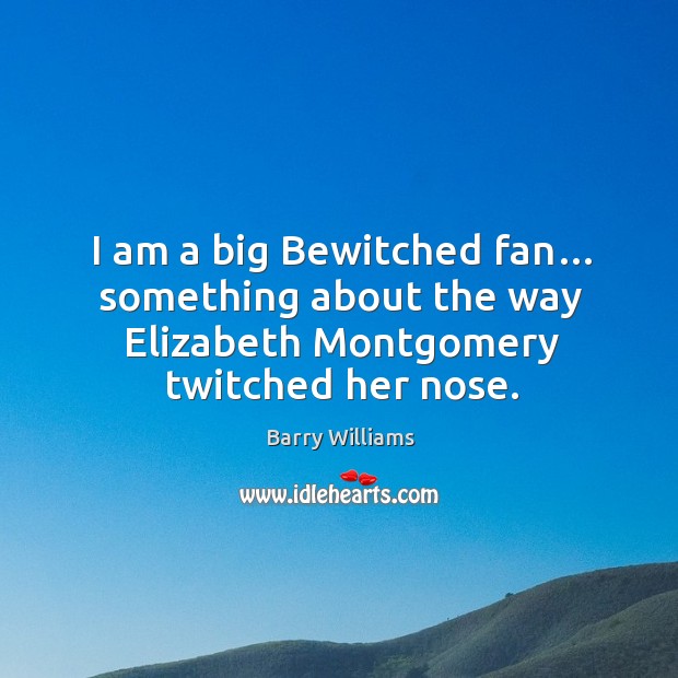 I am a big bewitched fan… something about the way elizabeth montgomery twitched her nose. Image