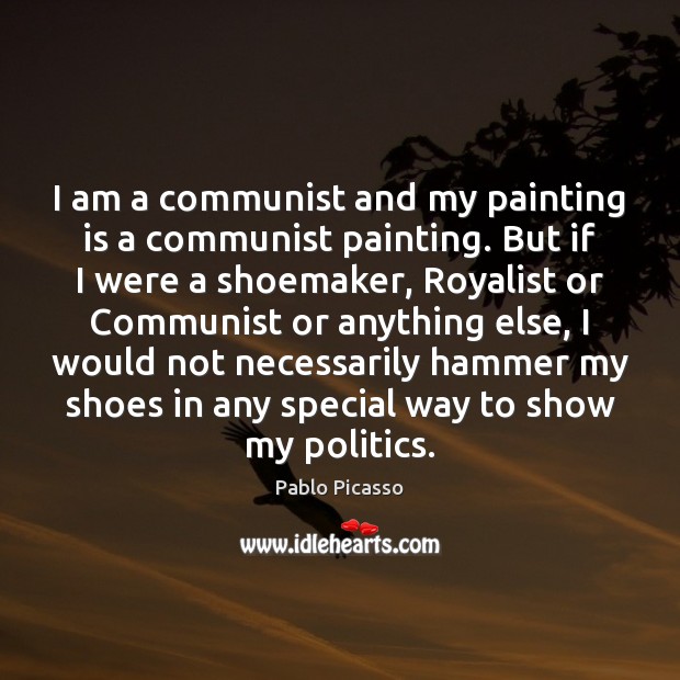 I am a communist and my painting is a communist painting. But Image