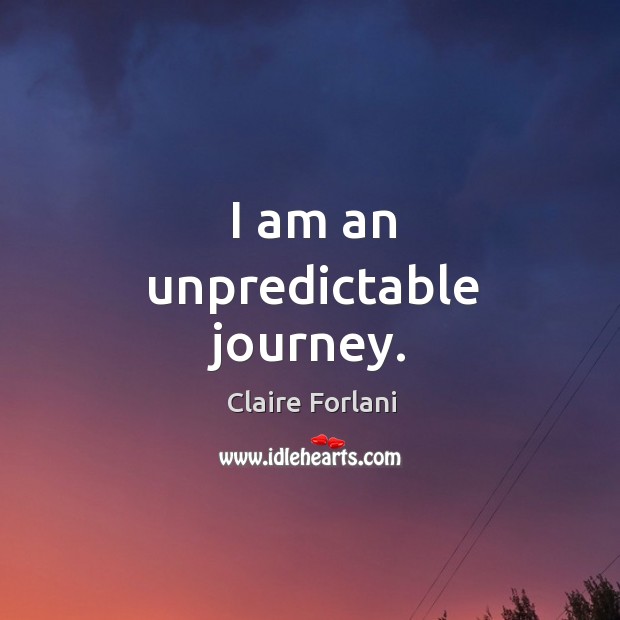 I am an unpredictable journey. Journey Quotes Image