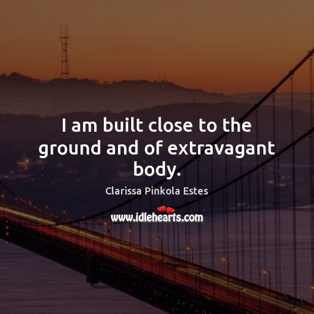I am built close to the ground and of extravagant body. Clarissa Pinkola Estes Picture Quote