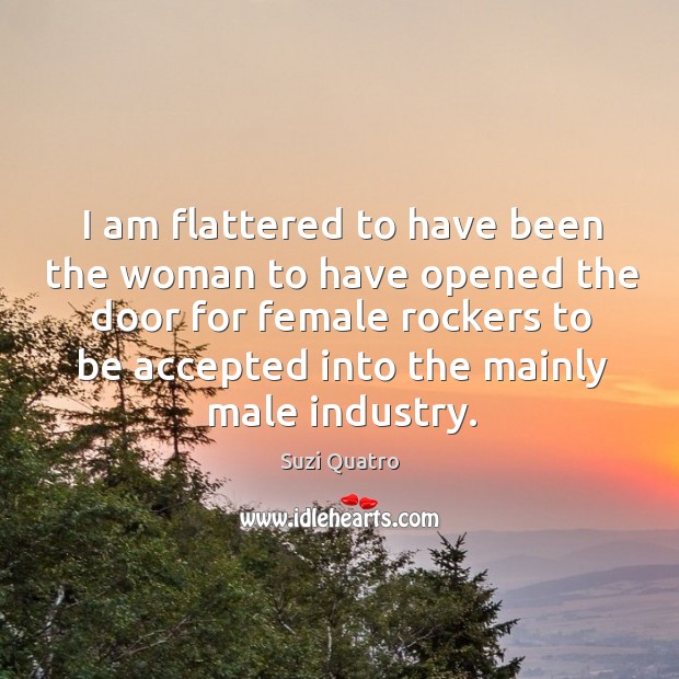 I am flattered to have been the woman to have opened the door for female rockers to be Image