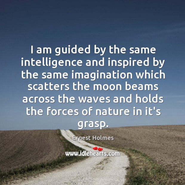 I am guided by the same intelligence and inspired by the same Image
