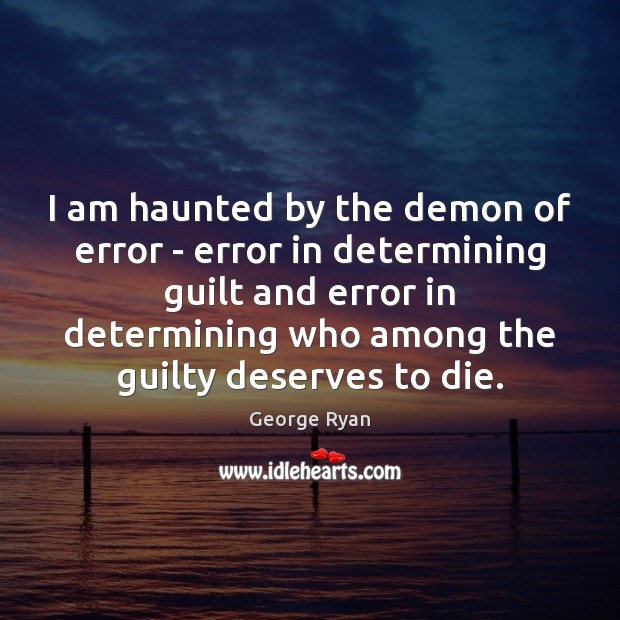 I am haunted by the demon of error – error in determining Image