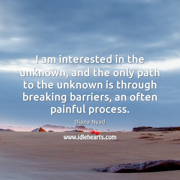 I am interested in the unknown, and the only path to the Image