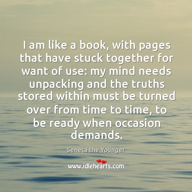 I am like a book, with pages that have stuck together for want of use: Image