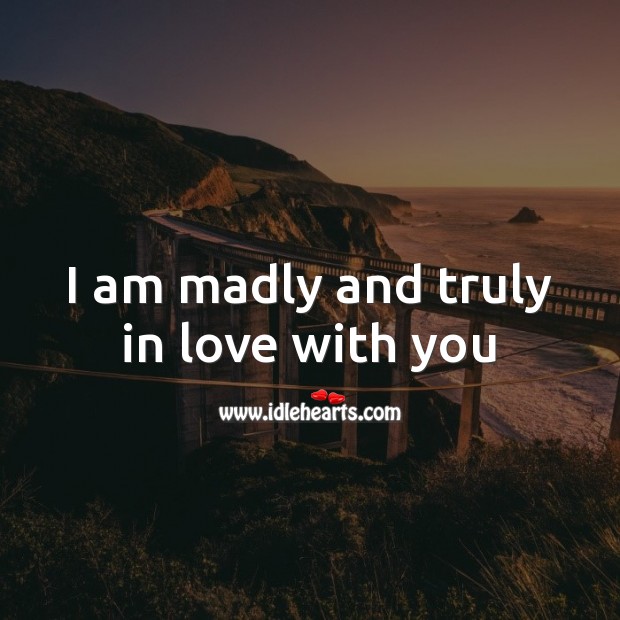 I am madly and truly in love with you Valentine’s Day Messages Image