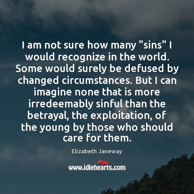 I am not sure how many “sins” I would recognize in the Image