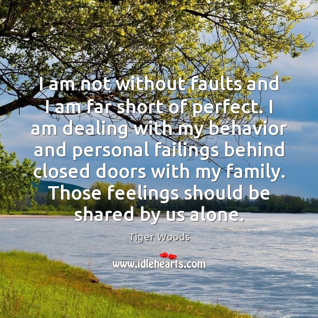 I am not without faults and I am far short of perfect. Image