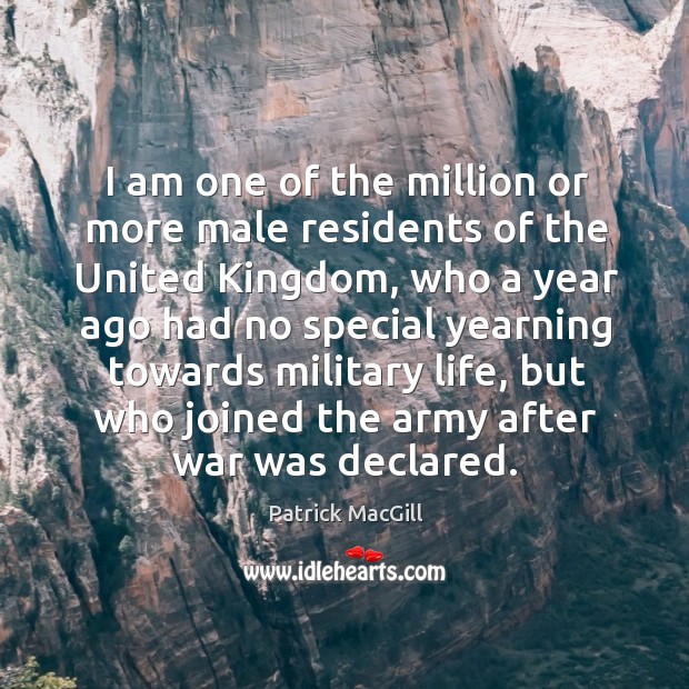 I am one of the million or more male residents of the united kingdom 