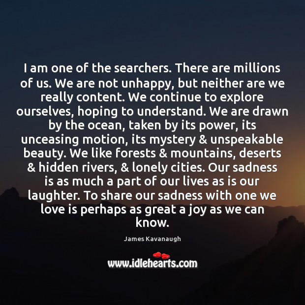 I am one of the searchers. There are millions of us. We Image